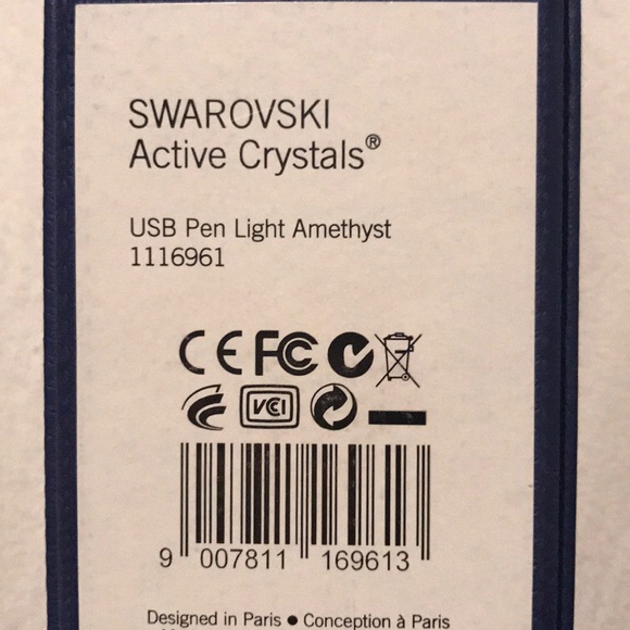 Swarovski Active Crystals USB Pen Light Amethyst - Picture 3 of 3